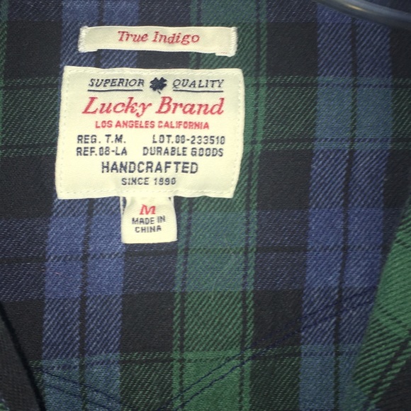 ✨ LUCKY BRAND GREEN FLANNEL ✨ - Picture 4 of 6